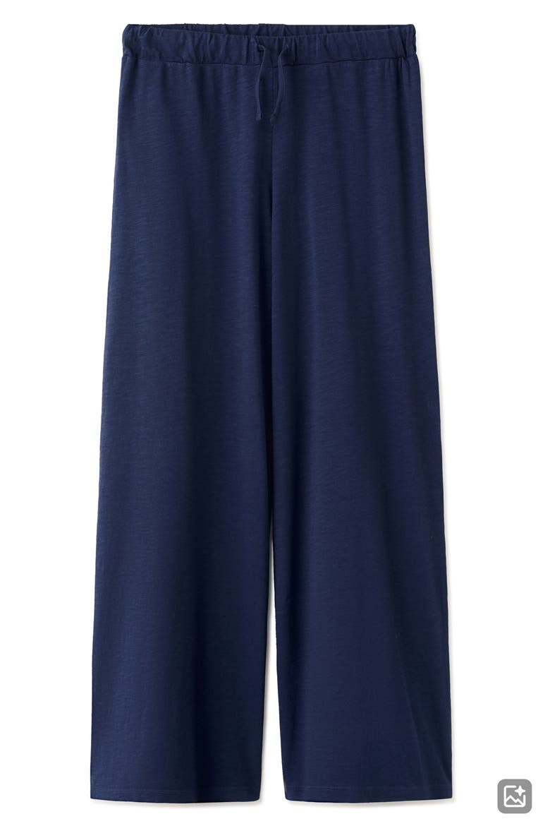 Kids' Straight Leg Cotton Jersey Trousers, Alternate, color, NAVY