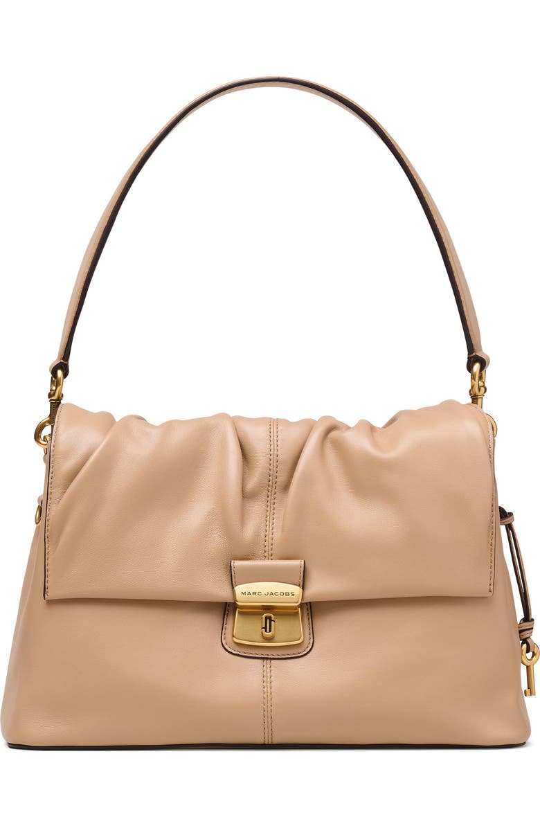 Marc Jacobs The Cristina Messenger Leather Shoulder Bag, Main, color, Camel