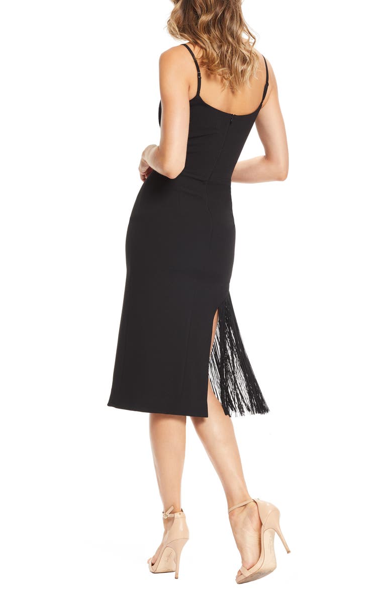 Rory Midi Dress, Alternate, color, BLACK