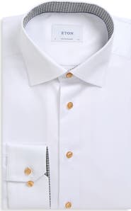 Eton Contemporary Fit Geometric Detail Shirt