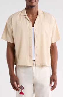 Short Sleeve Cotton Button-Up Shirt