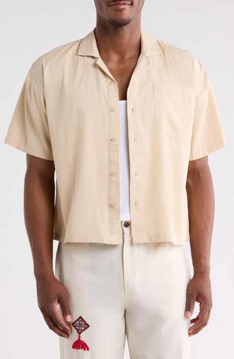 Short Sleeve Cotton Button-Up Shirt