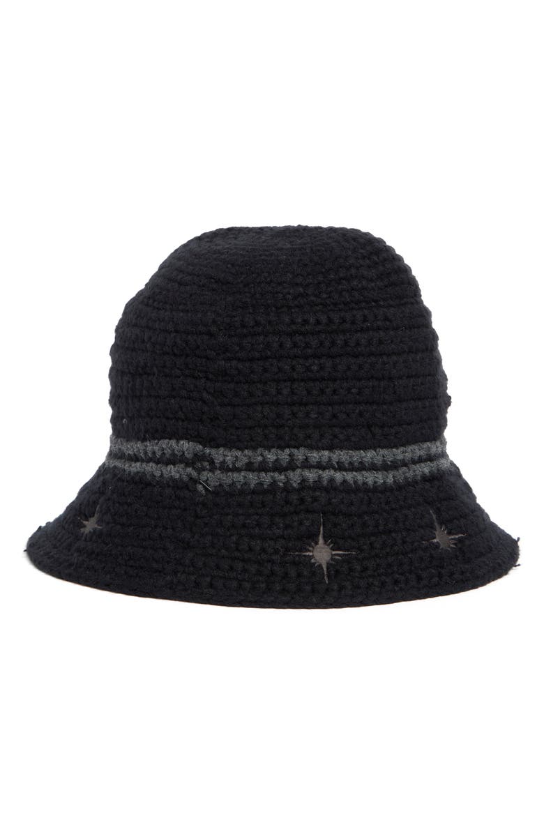 Billionaire Boys Club Embroidered Knit Bucket Hat, Alternate, color, Black