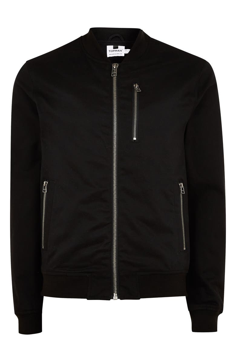 Topman Classic Fit Bomber Jacket, Alternate, color, 