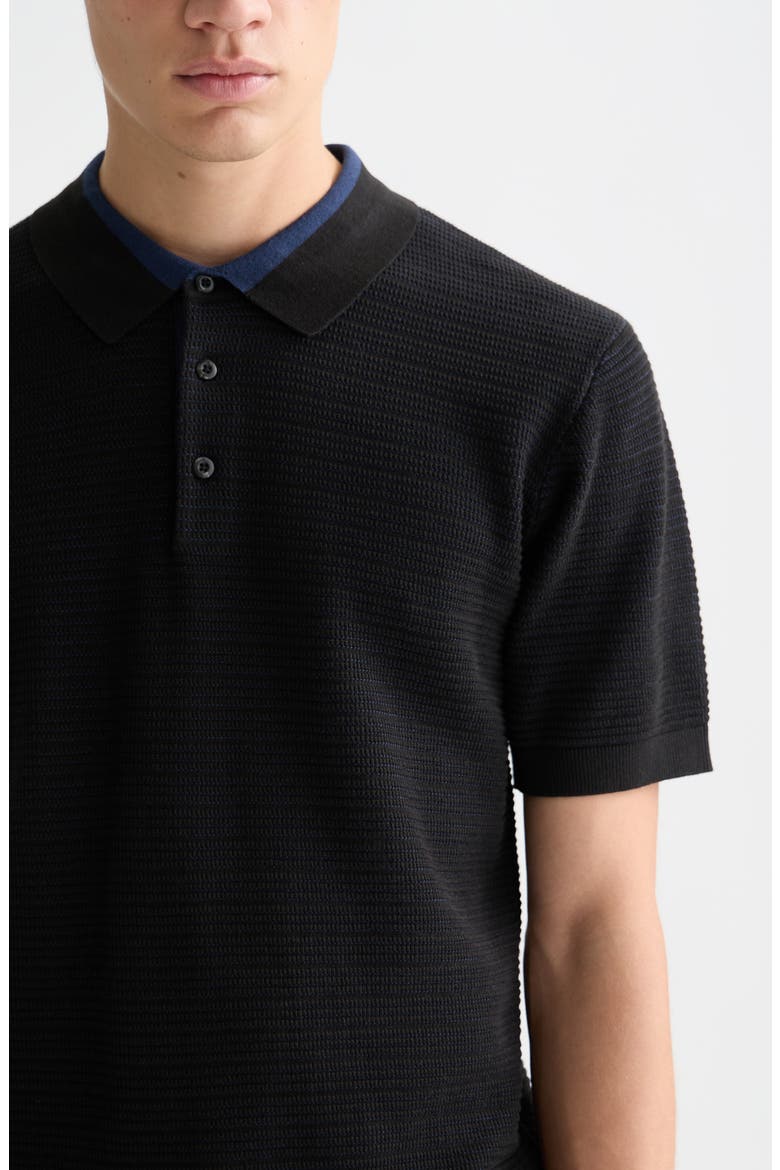 Structured Cotton Polo, Alternate, color, METEORITE