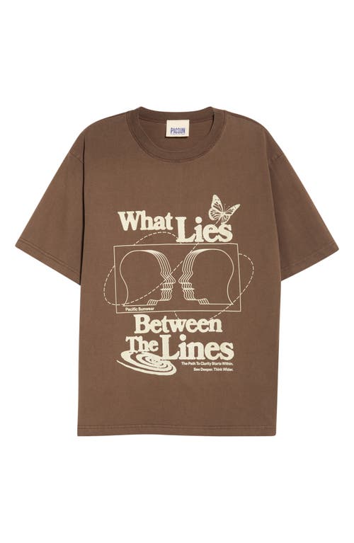 Pacsun What Lies Cotton Graphic T-shirt In Brown