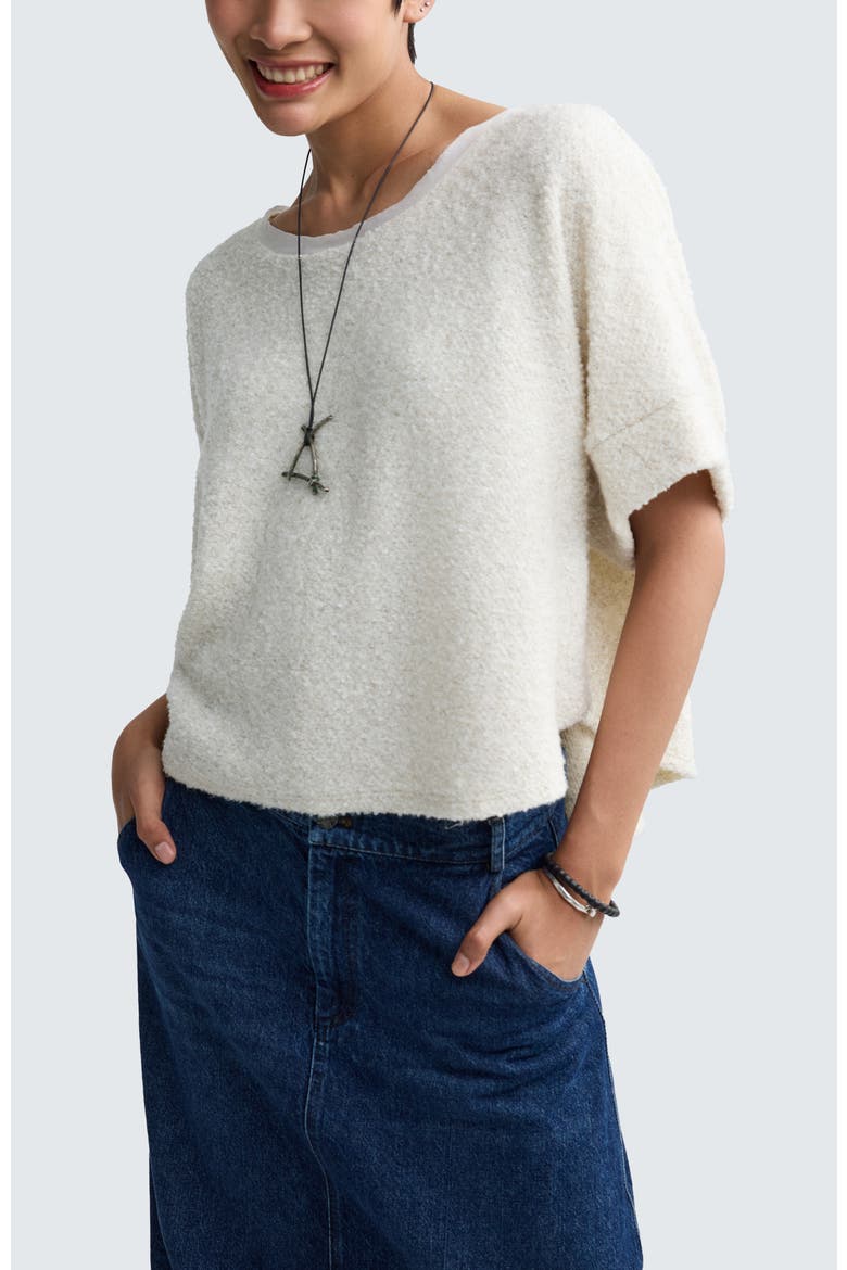 Sloana Textured Hemp & Cotton Blouse, Main, color, Nature