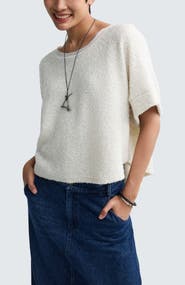 LUUKAA Sloana Textured Hemp & Cotton Blouse