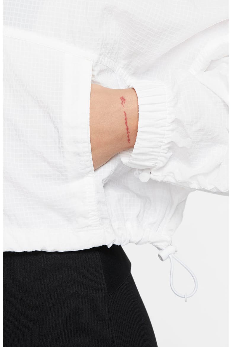 Sportswear Swoosh Crop Jacket, Alternate, color, WHITE/BLACK