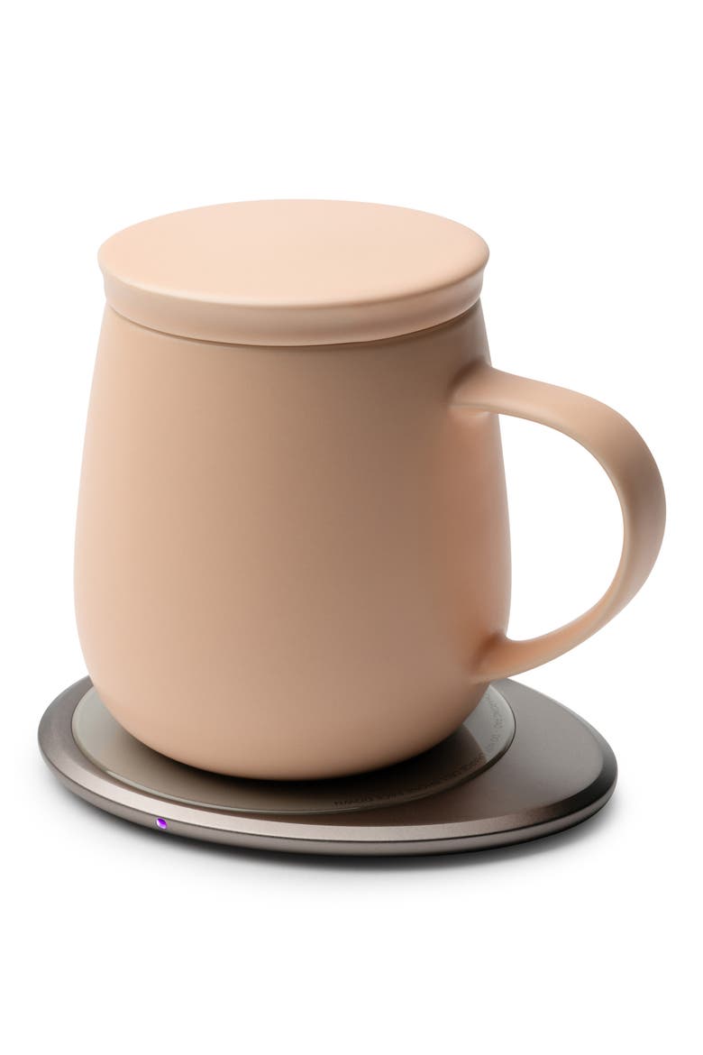 Ui 3 Mug & Warmer Set, Main, color, ROSY APRICOT