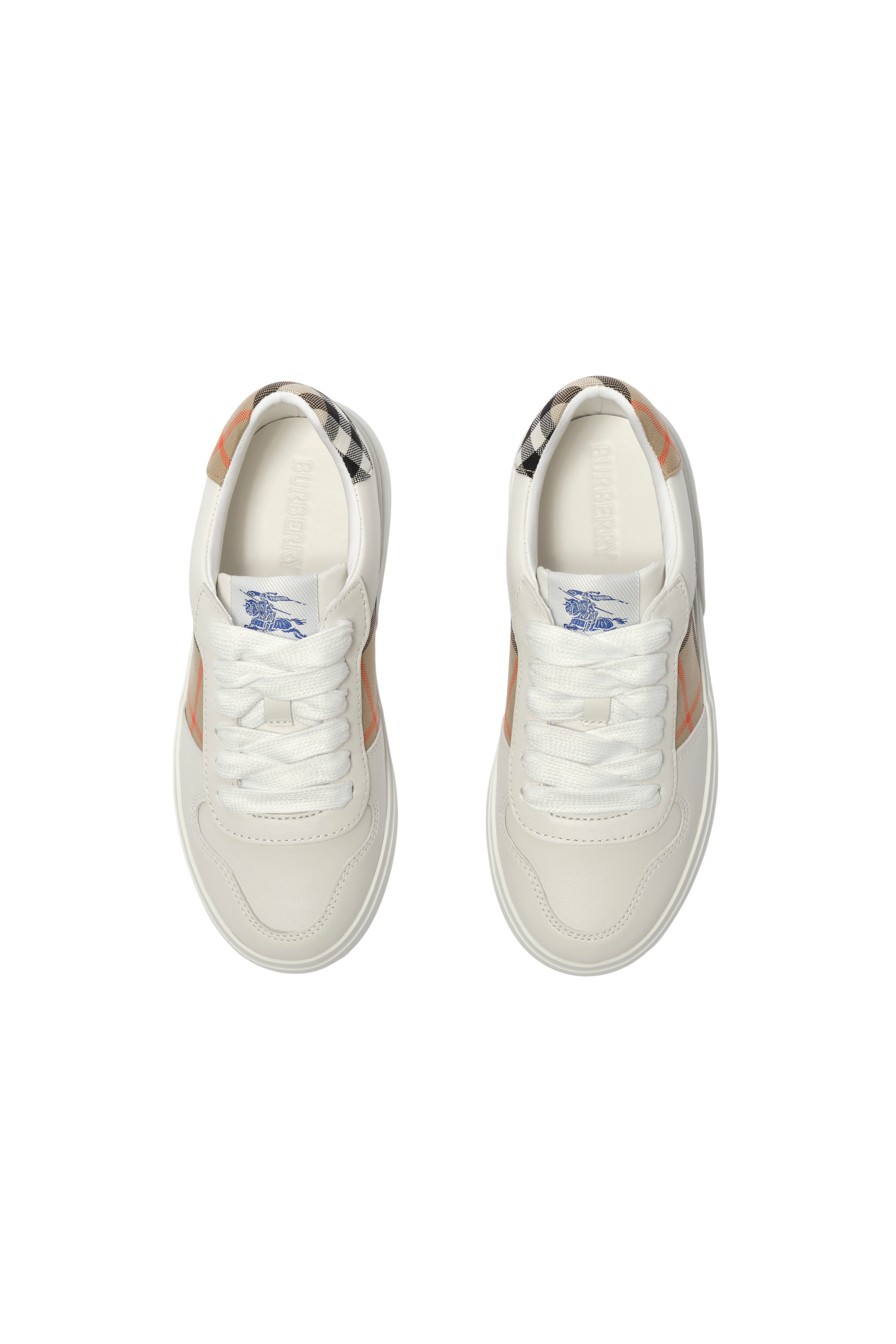 Check and Leather Sneakers, Alternate, color, Sand beige