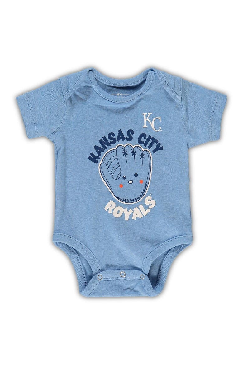 Infant Royal/Light Blue/Heathered Gray Kansas City Royals 3-Pack Change Up Bodysuit Set, Alternate, color, Royal