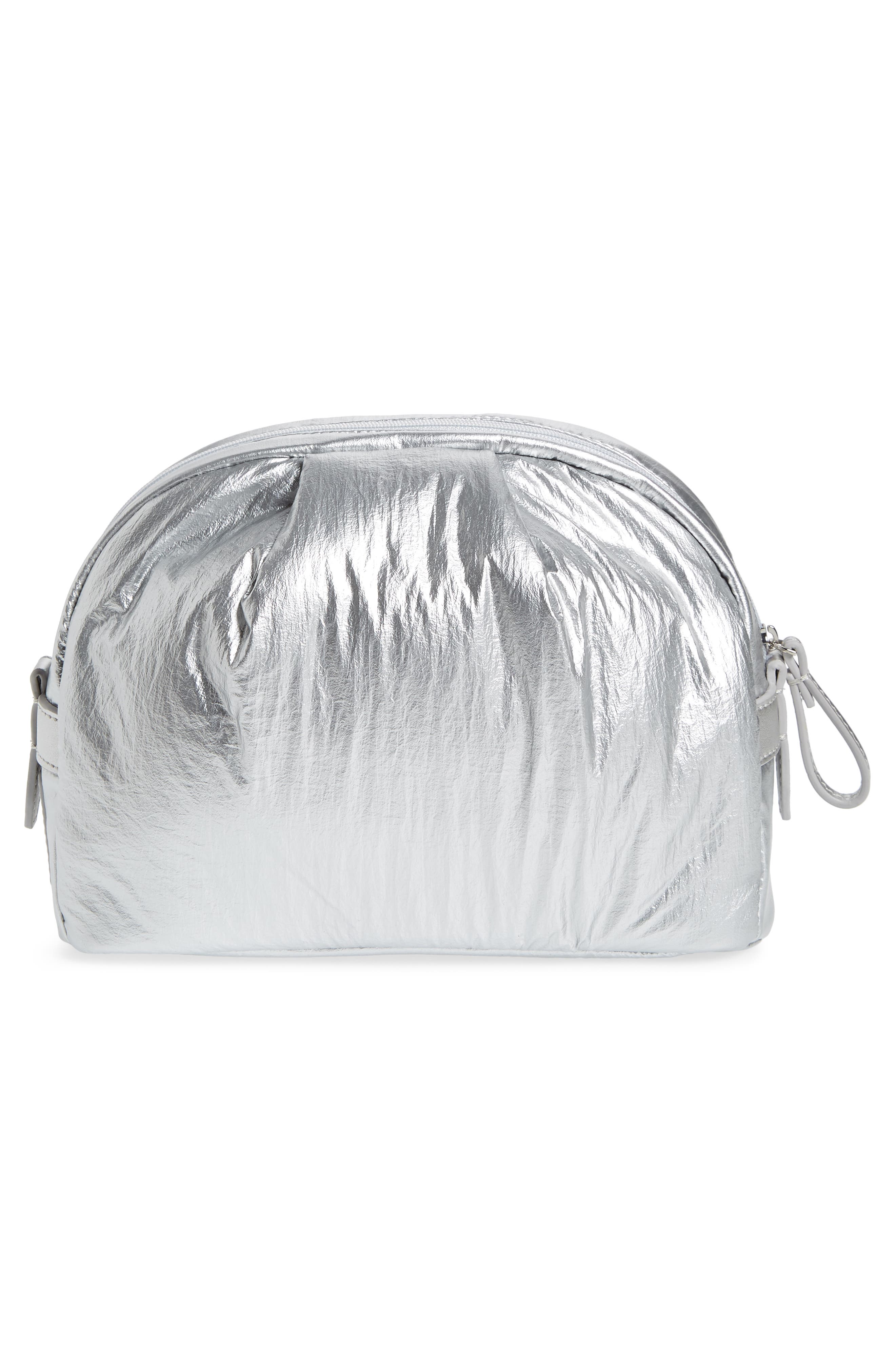 Medium Nimbus Water Resistant Nylon Pouch, Alternate, color, SILVER