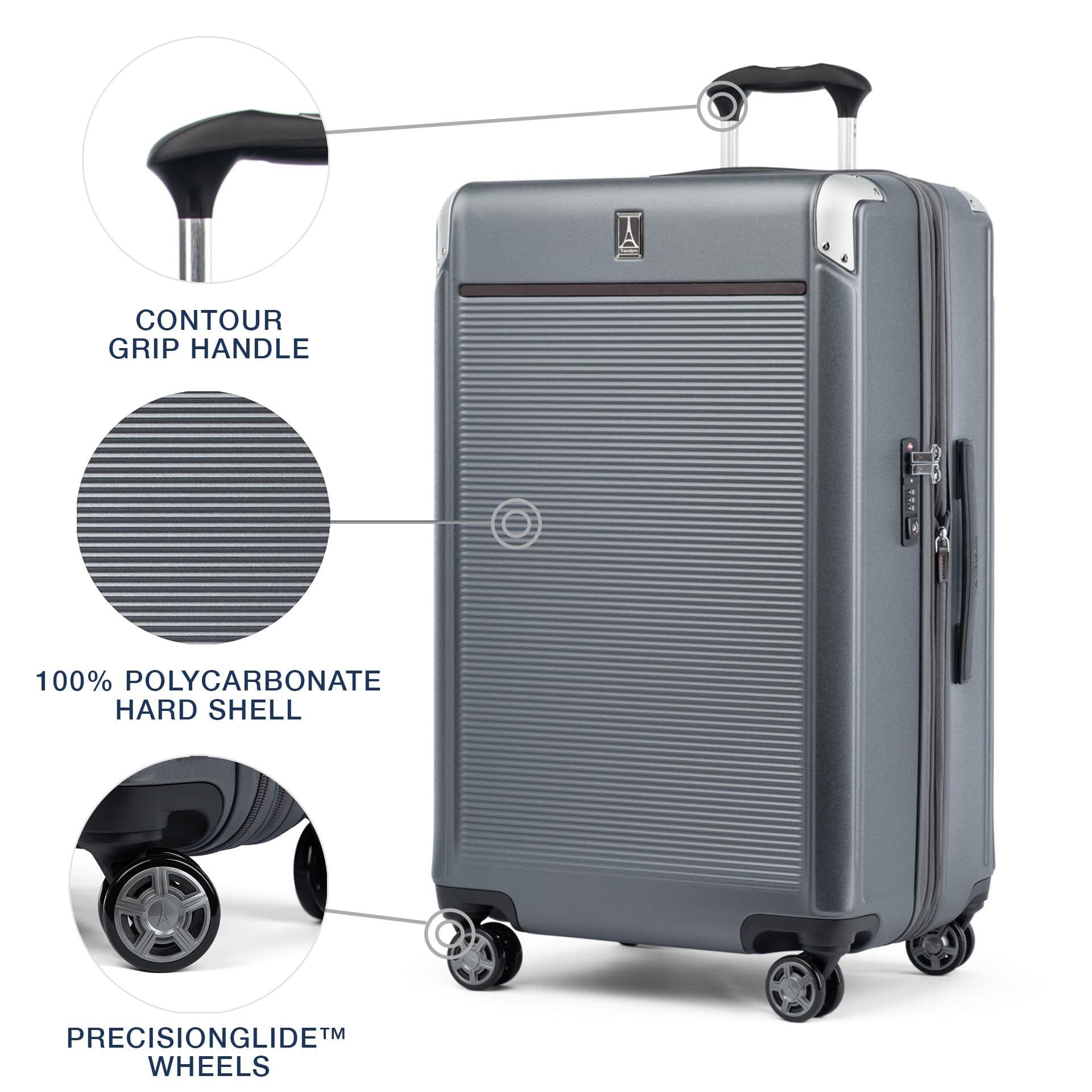TRAVELPRO Platinum Elite Hardside Expandable Checked- Large 28-Inch Spinner Wheel Luggage, Alternate, color, Vintage Grey