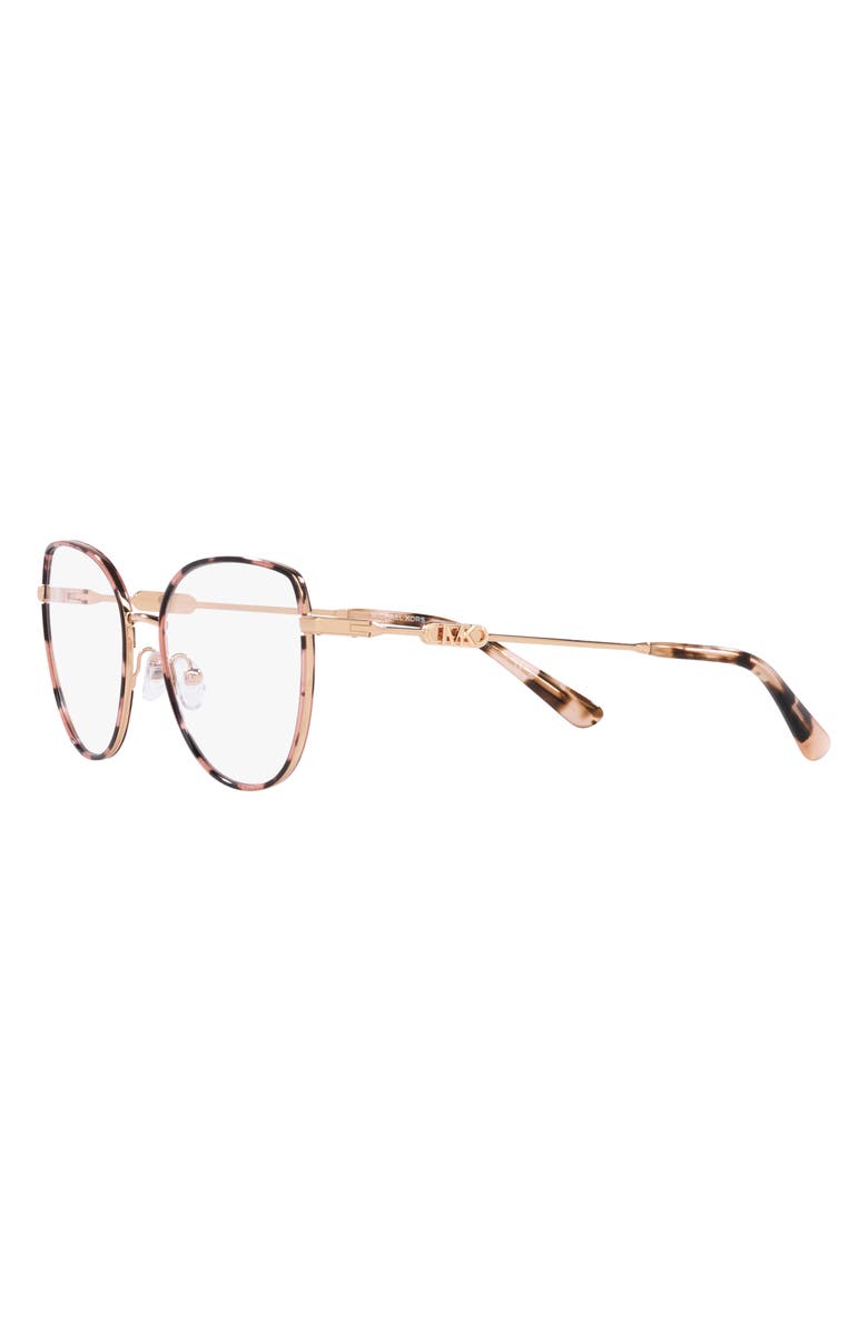 Michael Kors Empire 53mm Round Optical Glasses, Alternate, color, Rose Gold