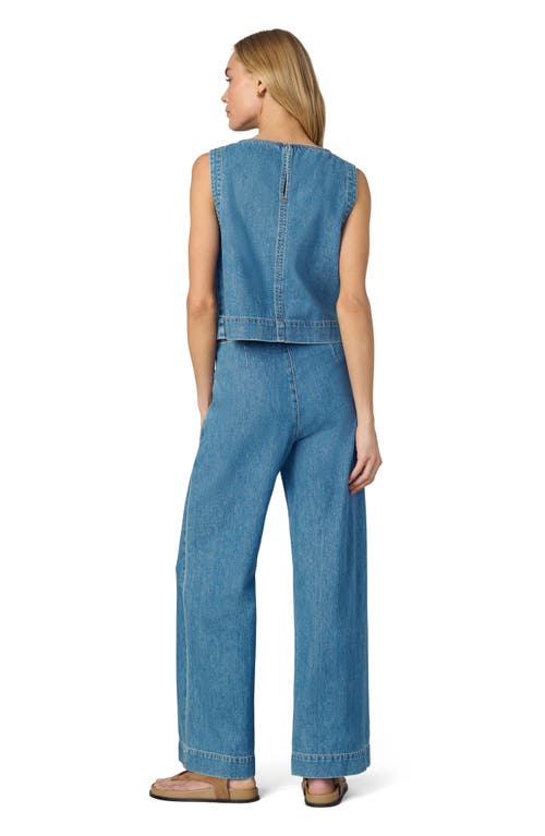Joe's Jeans The Boat Neck Sleeveless Denim Top In Blue