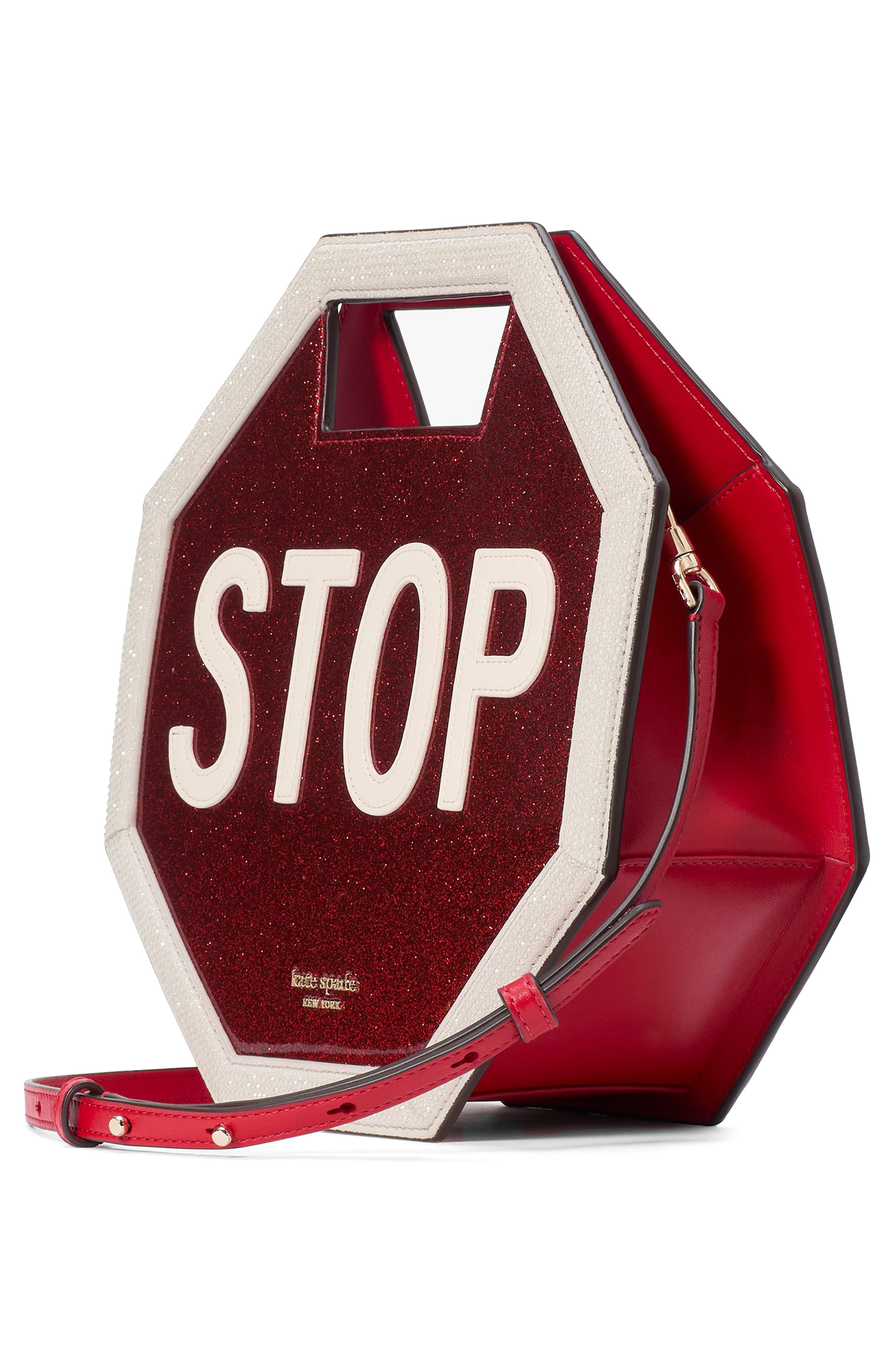 Kate Spade New York cars glitter patent leather handbag, Alternate, color, 