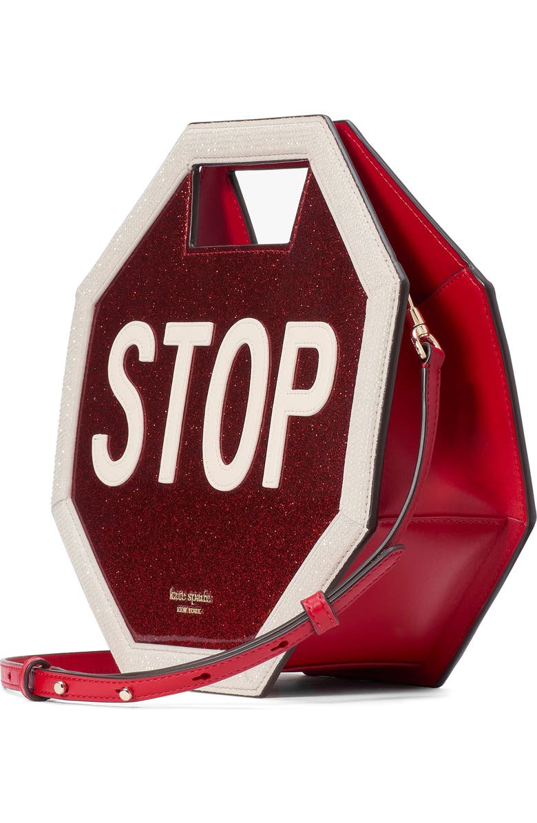 Kate Spade New York cars glitter patent leather handbag, Alternate, color,