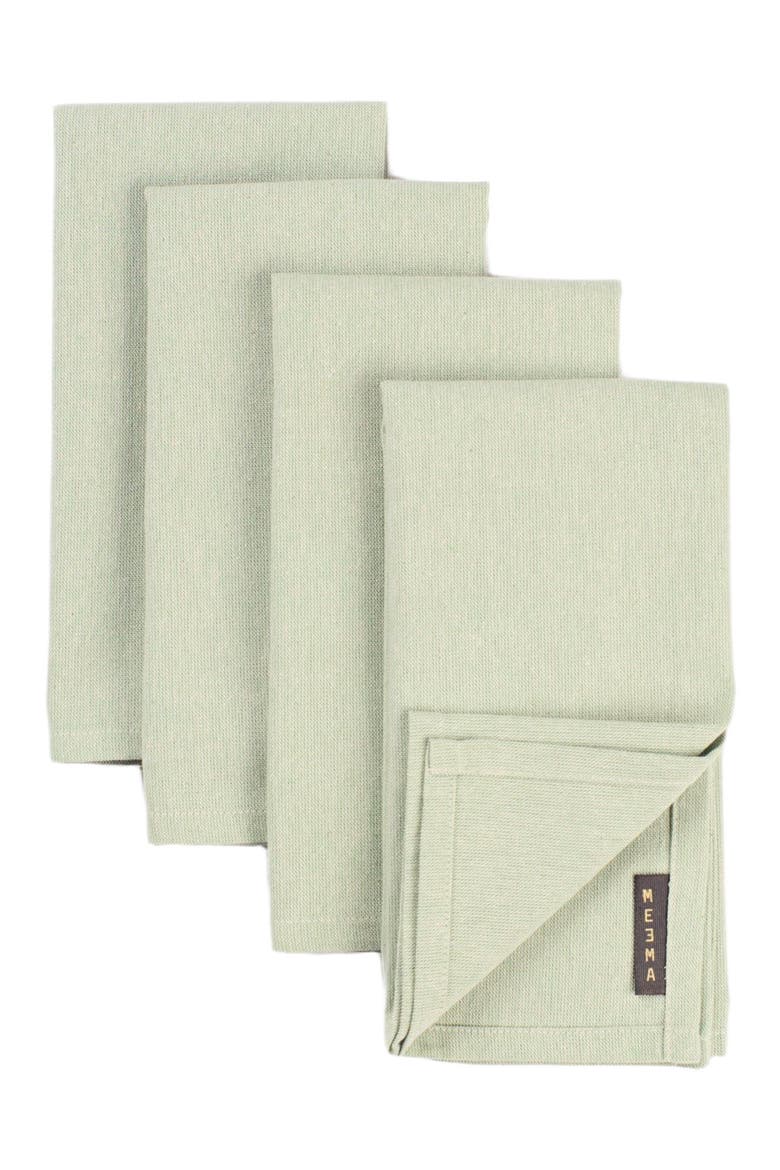 Cloth Napkins - Set of 4 - Solid, Main, color, Sage Green