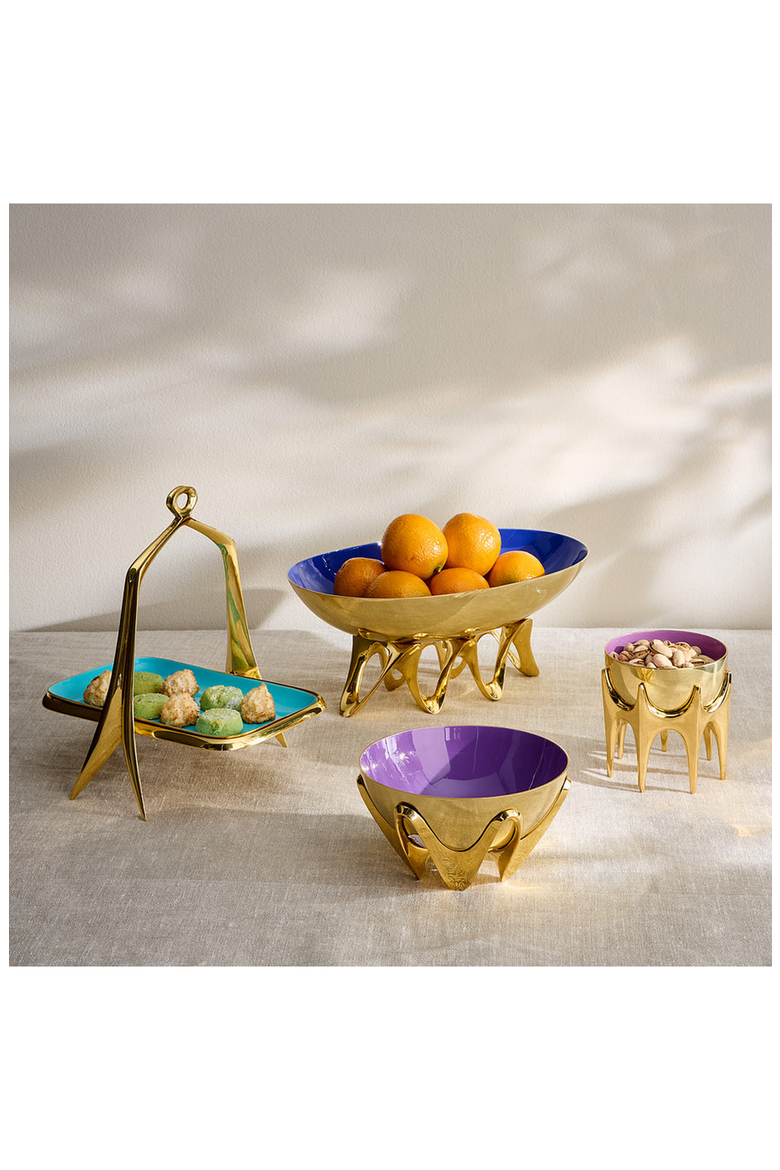 Oscar Amethyst Bowl, Alternate, color, Purple / Gold