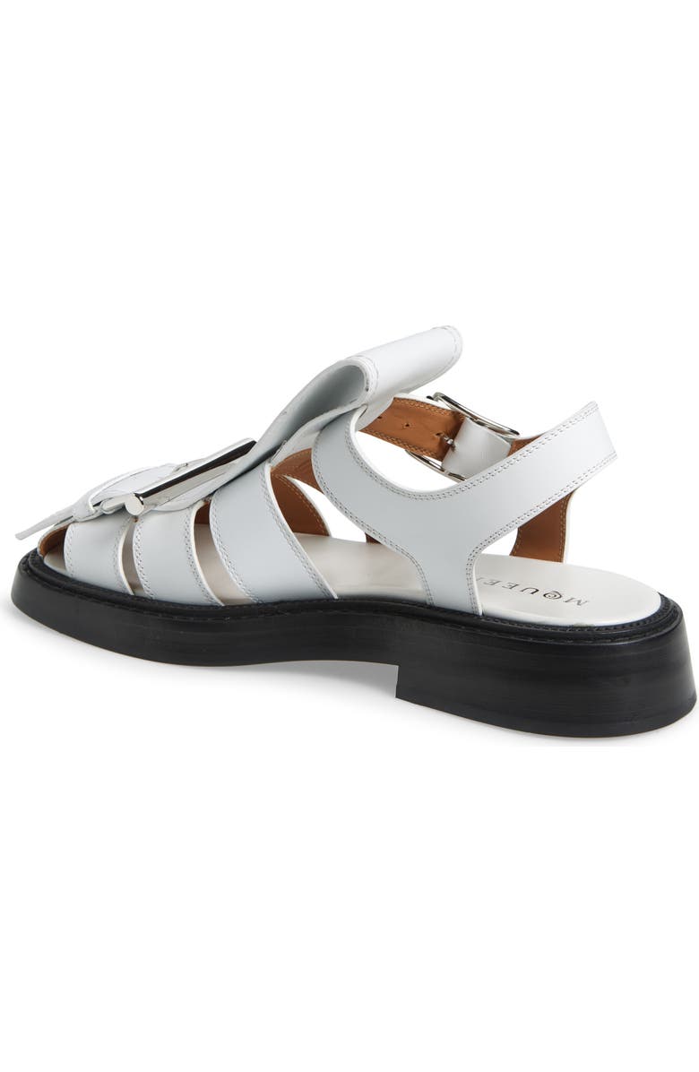 McQueen T-Bar Fisherman Sandal, Alternate, color, White/ Silver