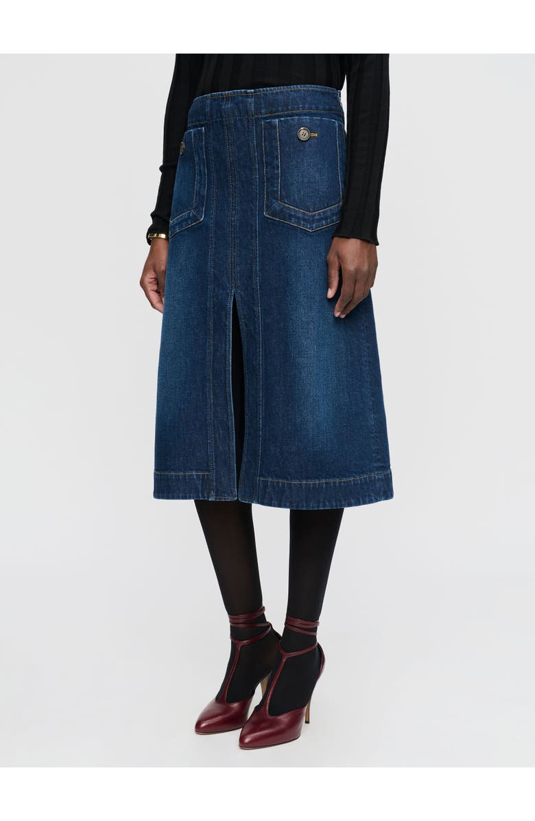 Callas Milano Fernanda Stretch denim skirt, Alternate, color, Blue