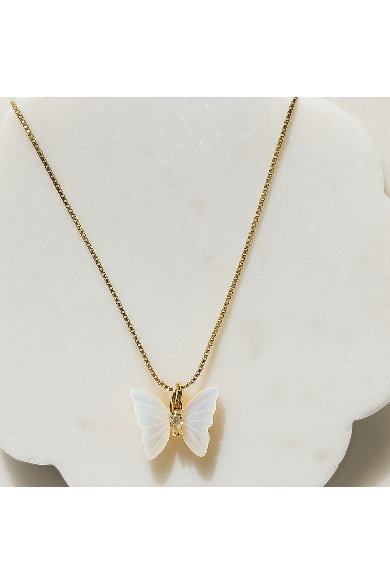 Butterfly Whisper Necklace, Main, color, Gold