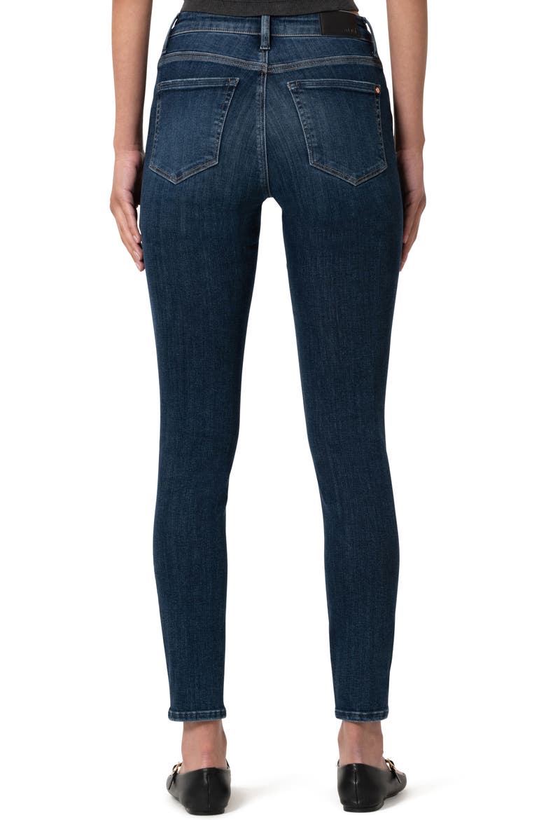 Tess High Waist Ankle Skinny Jeans, Alternate, color, DARK BRUSHED FLEX BLUE