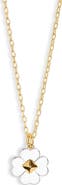 KATE SPADE SATURDAY spades & studs metal pendant necklace
