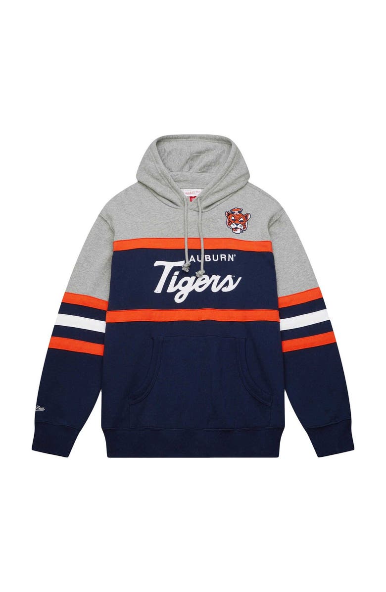 Mitchell & Ness Men's Mitchell & Ness Navy Auburn Tigers Head Coach Pullover Hoodie, Alternate, color, 
