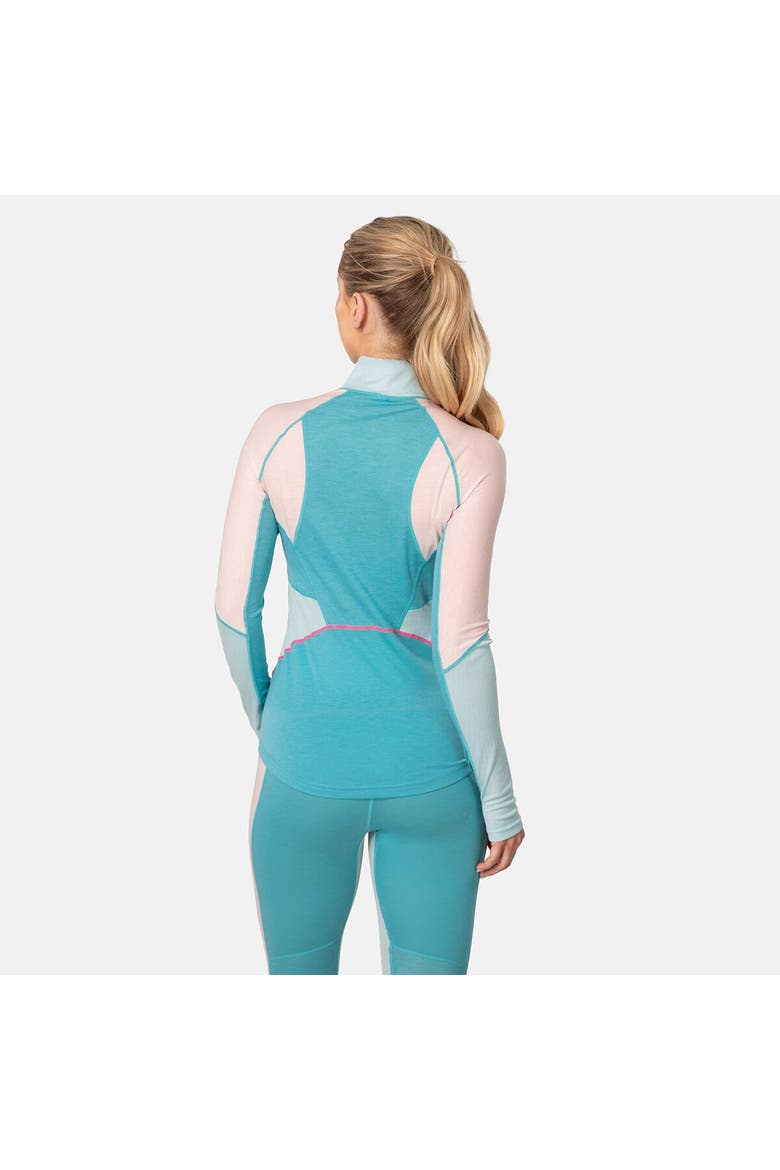 Alma 1/2-Zip Long-Sleeve Baselayer Shirt - Women's, Alternate, color, Blue Lagoon