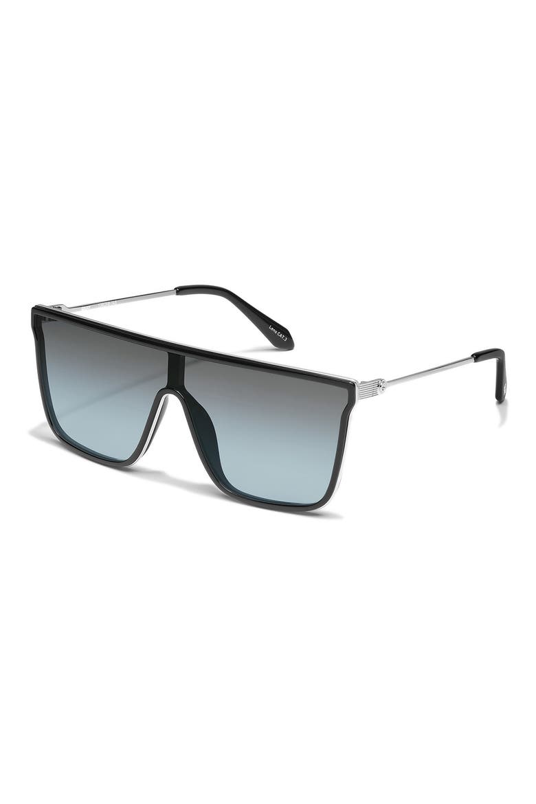 Nightfall Remixed 138mm Shield Sunglasses, Alternate, color, BLKGRYTQ