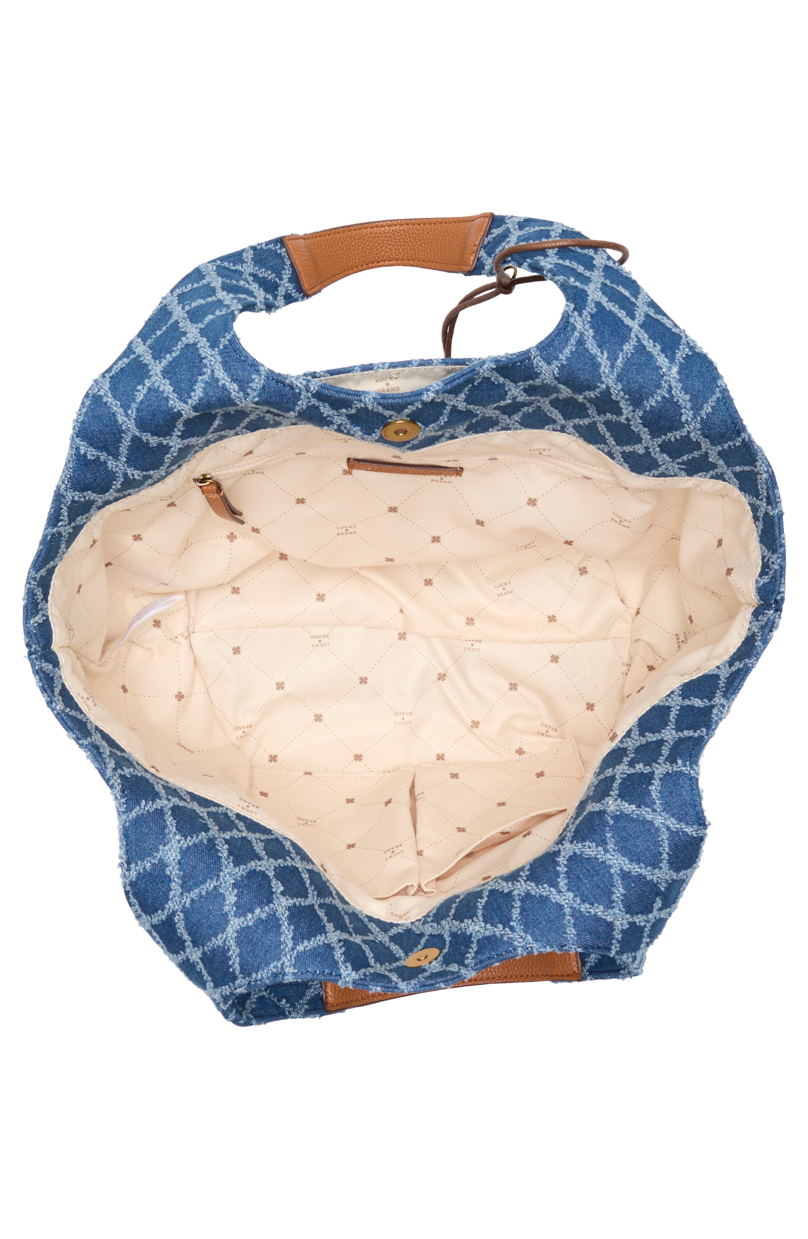 Lucky Brand Pria Canvas Tote Bag, Alternate, color, Diamond Denim