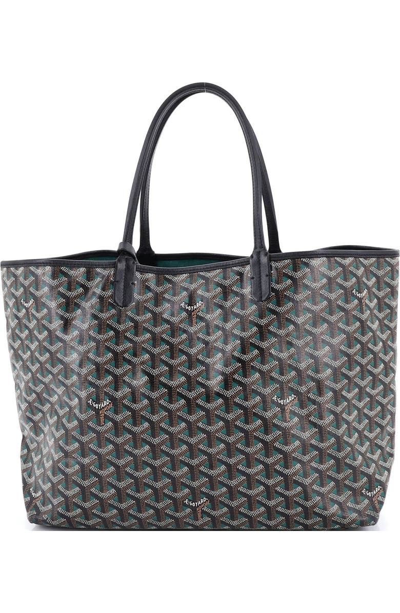 Pre-Owned Goyard Saint Louis Tote Claire Voie Coated Canvas PM, Main, color, Green