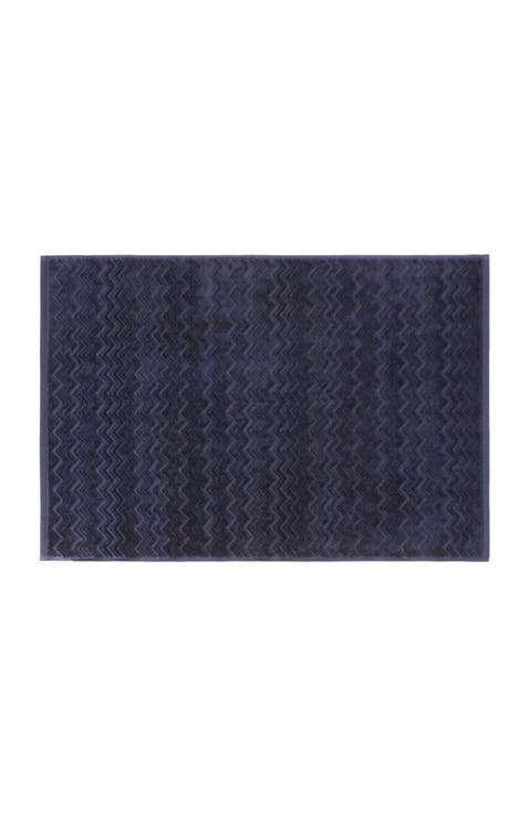 Chalk 60x90 Cm Cotton Zigzag Bath Mat