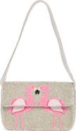 Collection XIIX Flamingo Beaded Baguette Shoulder Bag