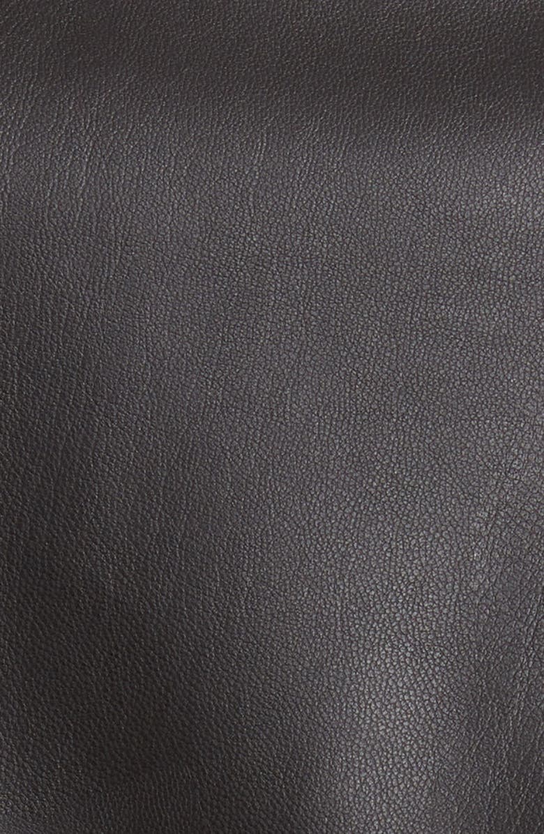 Cinq à Sept McKenna Faux Leather Knot Front Blouse, Alternate, color, 