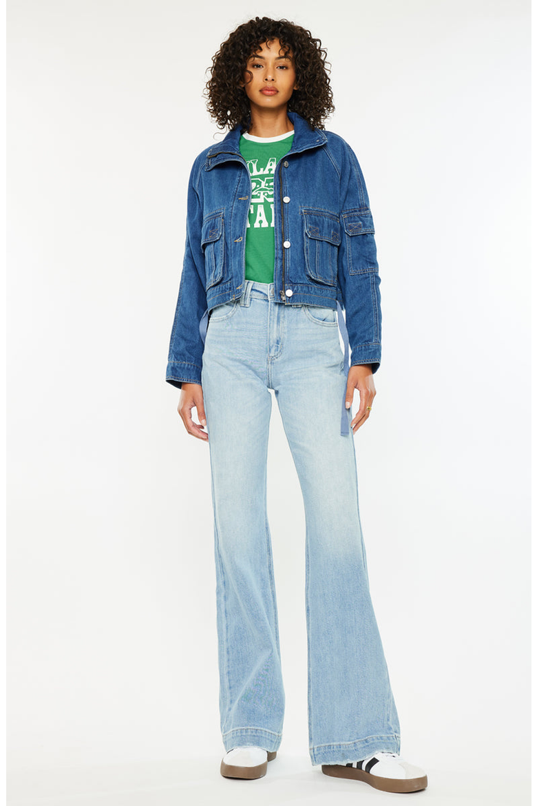 Juliany High Rise Flare Jeans, Alternate, color, Light Wash