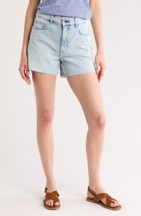 Retro High Waist Denim Cutoff Shorts (Hatfield)