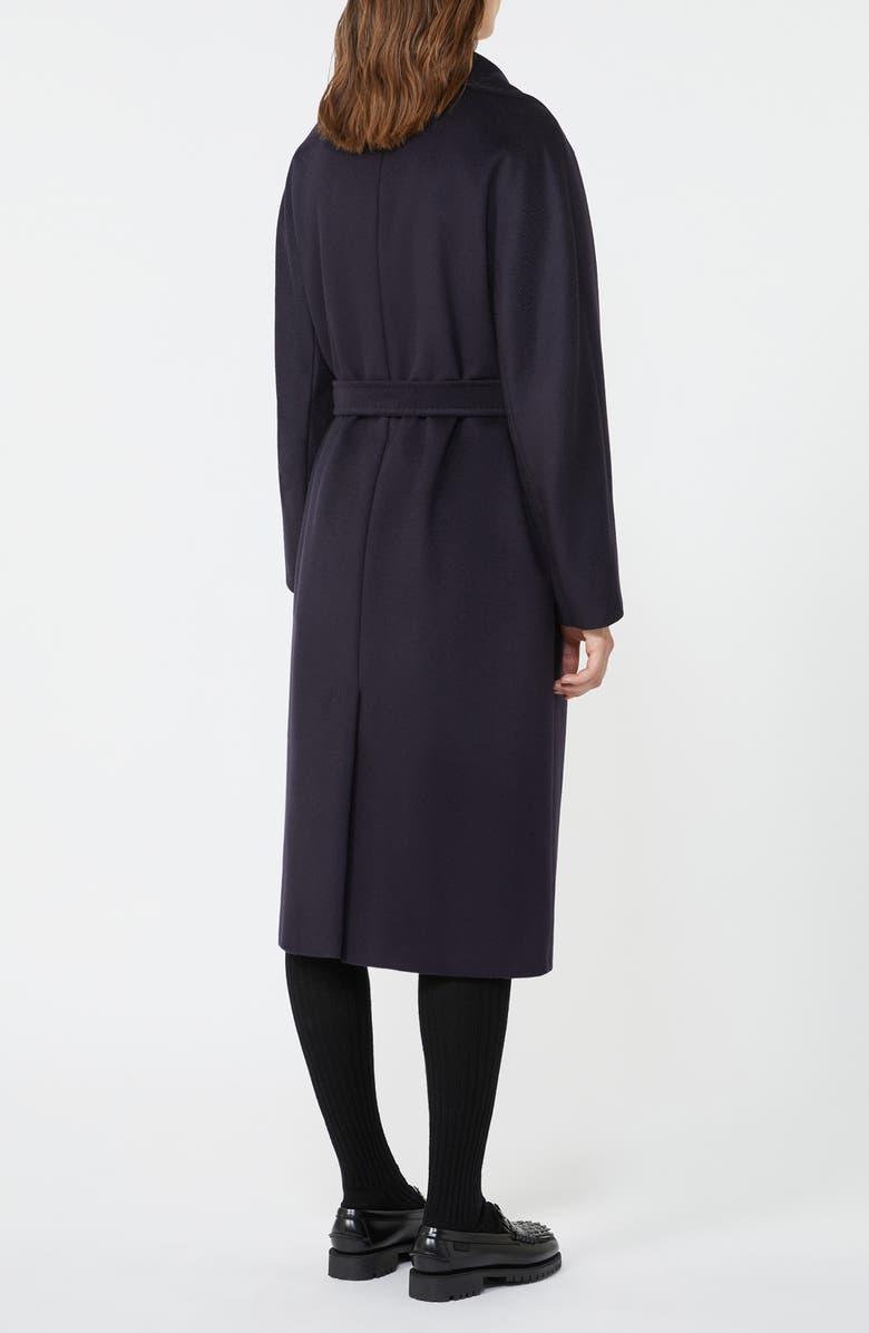 Weekend Max Mara Resina Virgin Wool Coat, Alternate, color, Navy