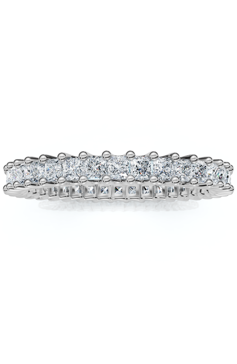Bliss Diamond 1Ct Princess Cut Diamond Eternity Stackable Wedding Ring 14k Gold Lab Grown, Main, color, 14K White Gold