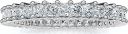 Bliss Diamond 1Ct Princess Cut Diamond Eternity Stackable Wedding Ring 14k Gold Lab Grown