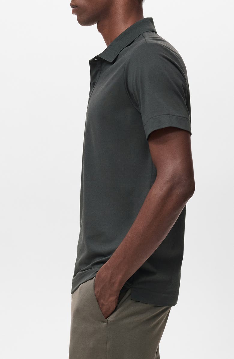 MANGO Slim Fit Thermolite<sup>®</sup> Polo, Alternate, color, Dark Green Grey