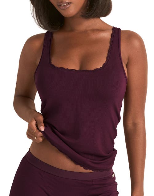 Adore Me Tayler Pajama Tank & Boxer Shorts Set In Purple