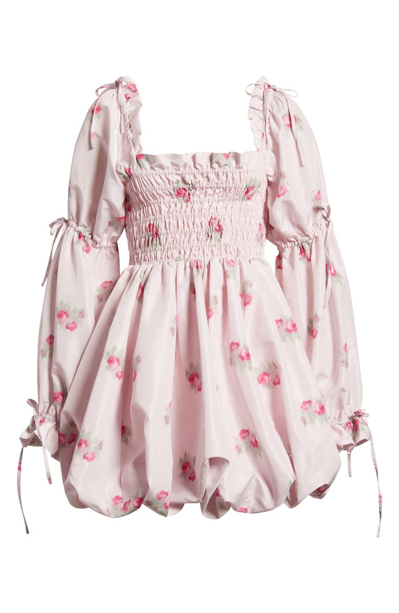 LoveShackFancy Janey Floral Print Long Sleeve Bubble Dress, Alternate, color,