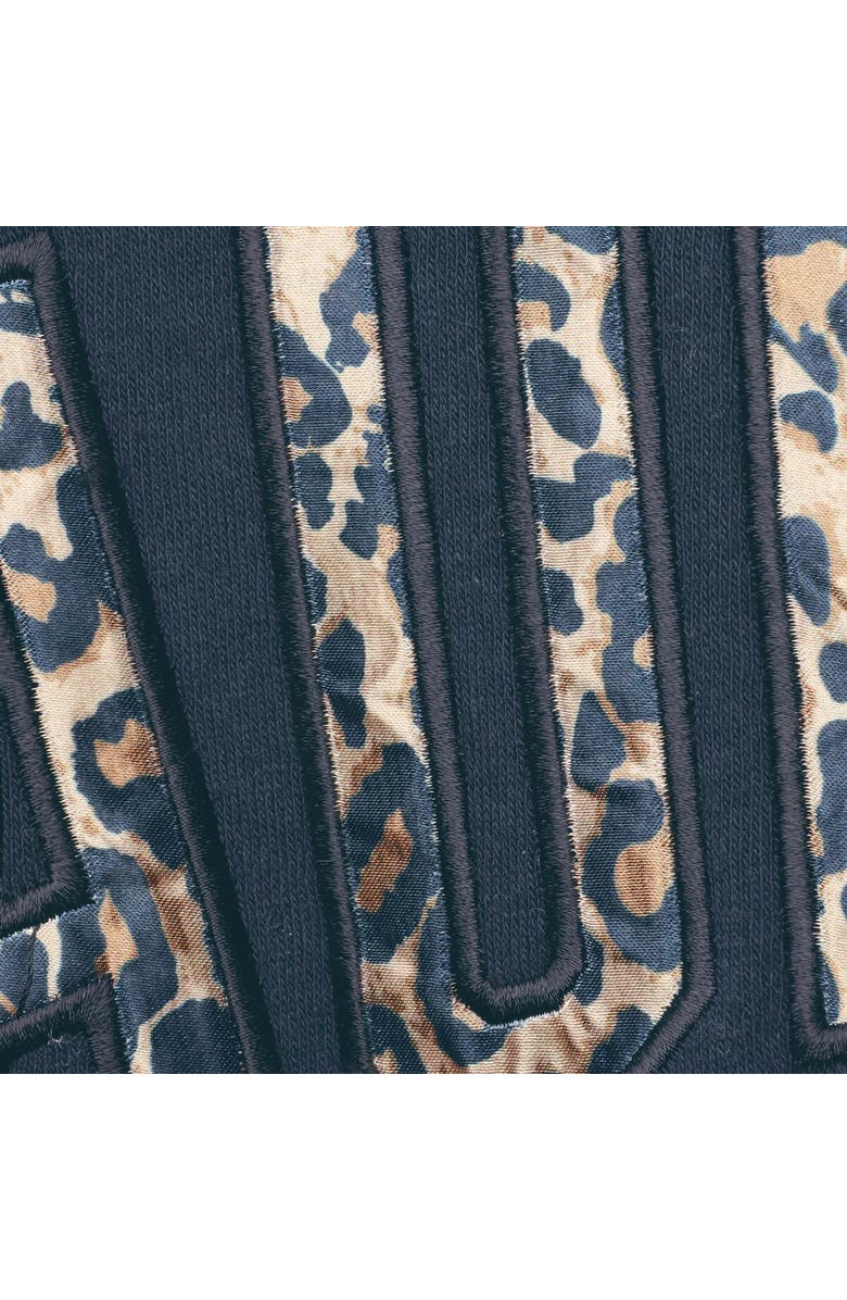 PRESSBOX Women's Pressbox Navy Auburn Tigers Dallas Animal Print Raglan Pullover Sweatshirt, Alternate, color,