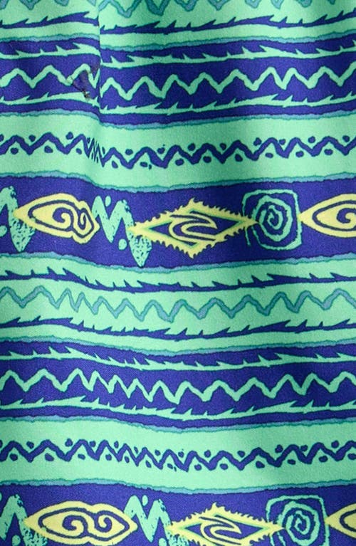 Shop Rip Curl Kids' Raw Energy Stripe Volley Swim Trunks In Neon Green