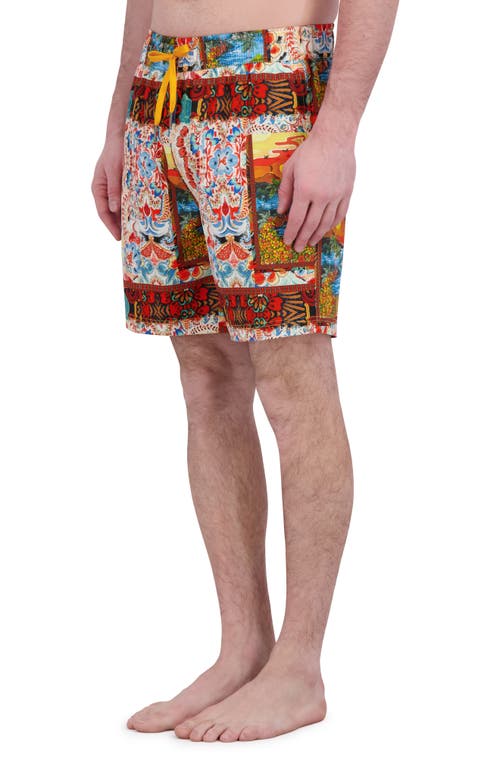 Robert Graham Quickdry Boxer Board Shorts In Multi