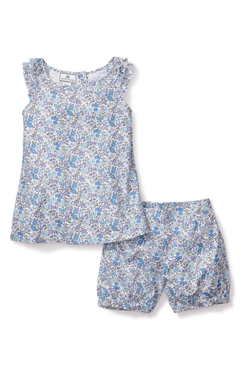 Petite Plume Kids' Fleur Dazur Amelie Floral Two-Piece Short Pajamas, Main, color,