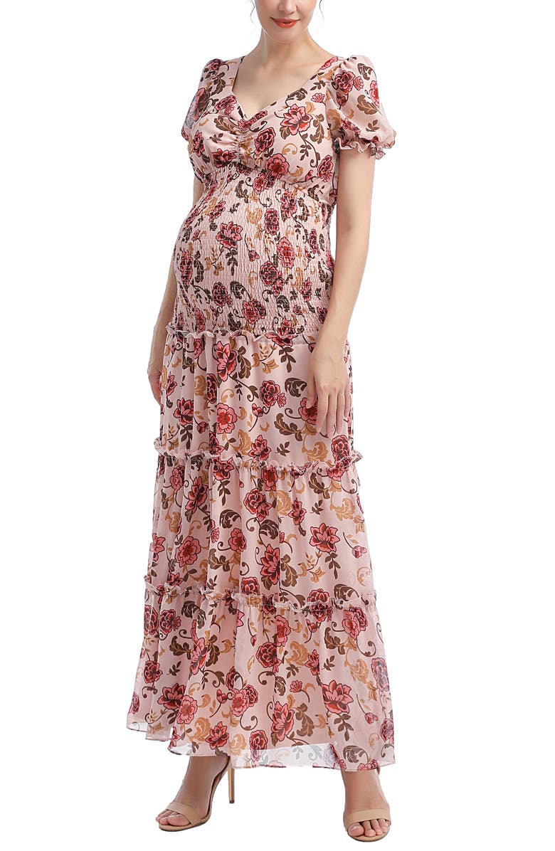 Kimi and Kai Aoife Floral Maternity Maxi Dress, Main, color,